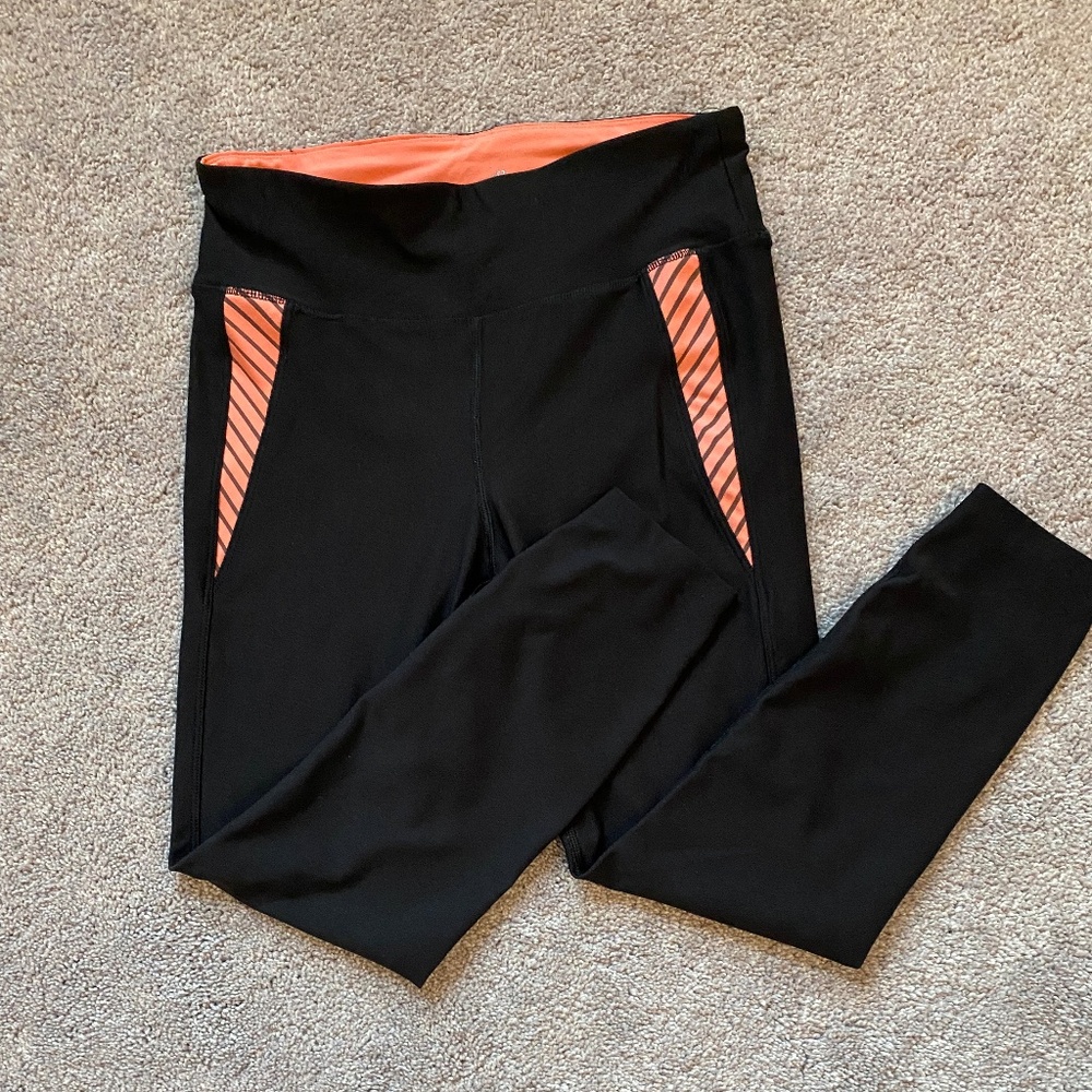 Black and Coral Leggings